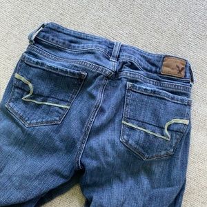 AE SKINNY STRETCH JEANS - SIZE 0 LONG